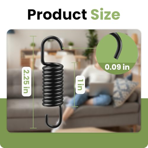 Zookpr 10pcs 2-1/4 Inch Recliner Tension Springs - Heavy-Duty Replacement