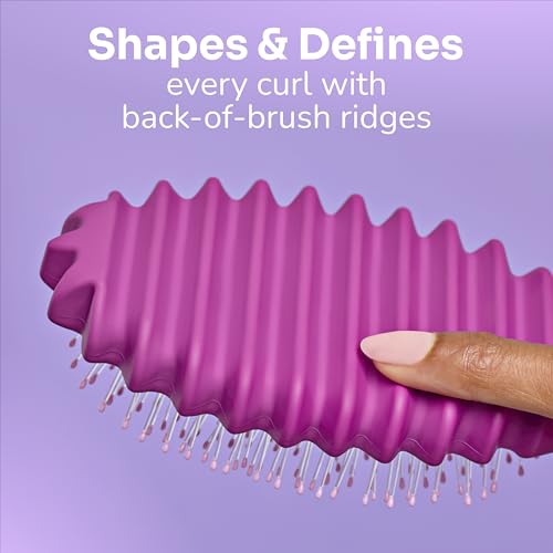 Wet Brush Curl Shaper Detangler Brush - Purple for All Hair Types
