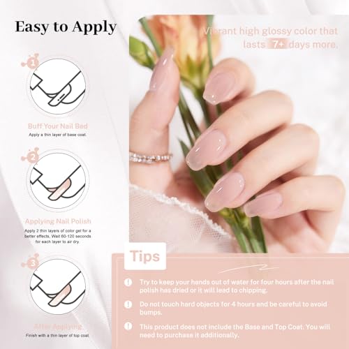 OpenLive 16.5ml Jelly Nude Nail Polish - Quick Dry, High Gloss
