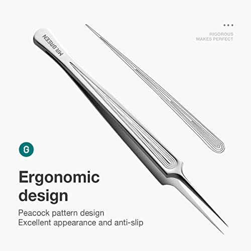 MR.GREEN Pointed Tip Tweezers for Ingrown Hair & Eyebrows