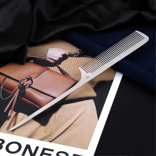 Stainless Steel Rat Tail Comb for Hair Styling & Sectioning