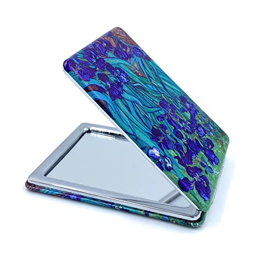 Portable Foldable Rectangular Mirror with Van Gogh Art Print