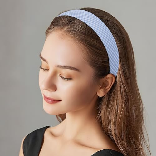 Blue 7PCS Non-Slip Trendy Headbands for Women & Girls - Fashion Hair Accessories