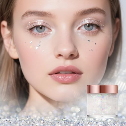 Badhare 4-Pack Body and Face Glitter Gel for Festivals and Parties