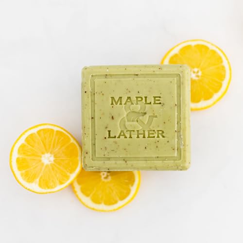Maple & Lather Triple Milled Bar Soap with Shea Butter, Lemon Verbena, 209g