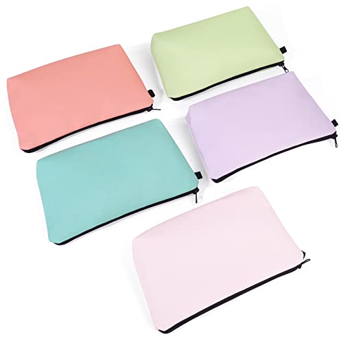 MAGEFY 5 PCS Makeup Bags Set - Large & Small Travel Cosmetic Pouches in 5 Colors