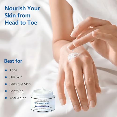 Maximum Strength Urea Cream 40% with Salicylic Acid 2% - Deep Hydration for Feet, Hands, Elbows & Knees