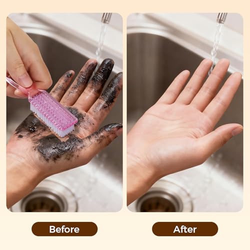 Larbois 4 Pack Nail Brush Set - Heavy Duty Fingernail & Foot Cleaner