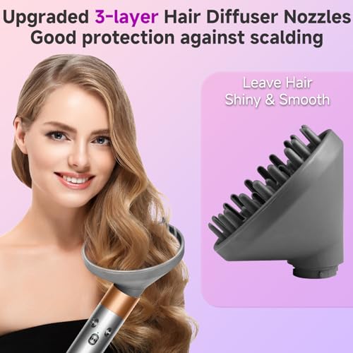 FFsign Grey Large Diffuser Attachment for Dy-son Airwrap HS01, HS05, HS08