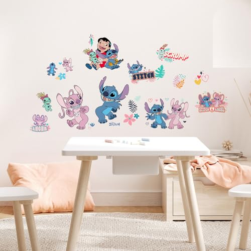 Disney Lilo and Stitch Wall Decals Set - Peel and Stick 27 Pieces
