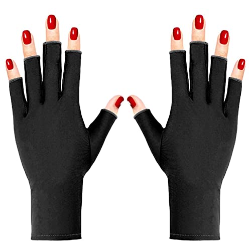 UV Protection Fingerless Gloves for Gel Manicure - UPF 50+