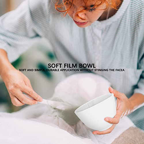 FERCAISH 3Pcs White Silicone Face Mask Mixing Bowl Set