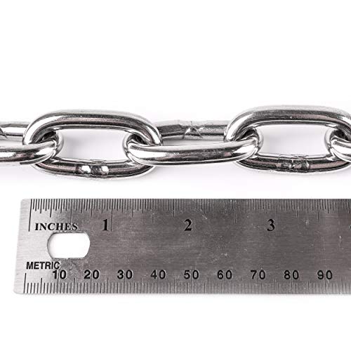 1/4" x 2 Foot Stainless Steel Chain - Corrosion Resistant