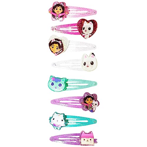 LUV HER Gabby's Dollhouse Snap Clips for Girls - 8 Pack Multi Color