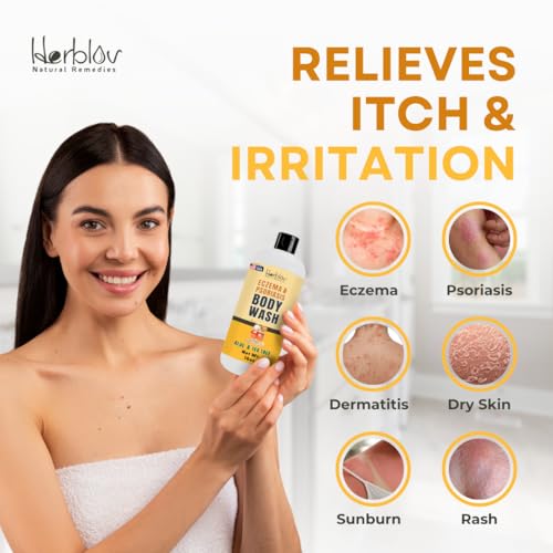 Herblov Eczema Body Wash - Natural Soap for Sensitive Skin Relief
