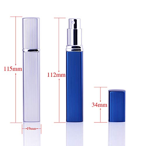 7-Piece Refillable Perfume Atomizer Set - 12ml Travel Spray Bottles