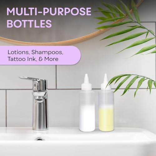 2 oz Refillable Plastic Squeeze Bottles with Twist Top - Multi-Purpose, Leak-Proof, BPA-Free (Pack of 3)