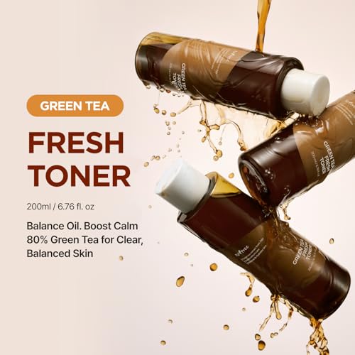 ISNTREE Green Tea Fresh Toner - Hydrating Facial Toner for Oily Skin, 200ml