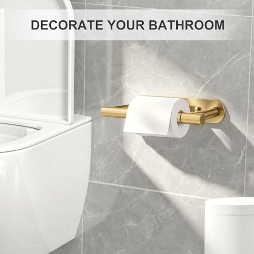 SetSail Gold Toilet Paper Holder - Adhesive & Screw Installation