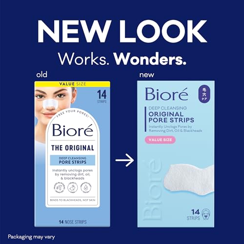 Bioré Deep Cleansing Pore Strips - Blackhead Remover, 14 Count