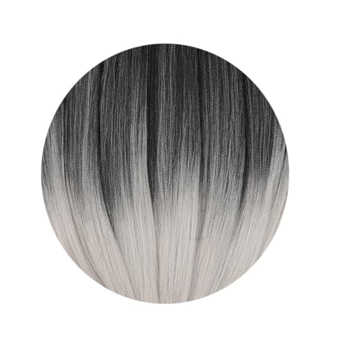 20 Inch Pre Stretched Ombre Braiding Hair Extensions - 1B/Gray (Pack of 8)