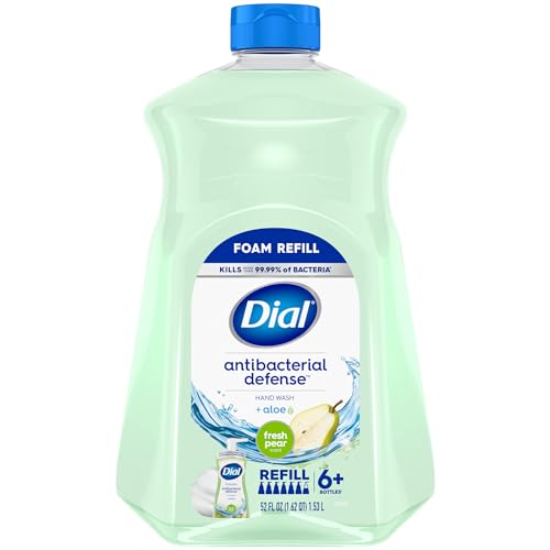 Dial Antibacterial Foaming Hand Soap Refill, Fresh Pear, 52 Fl Oz
