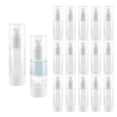 1oz Airless Pump Bottles - Travel Lotion Dispenser, 18 Pack