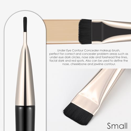 KINGMAS 2Pcs Ultra Thin Foundation & Concealer Brush Set