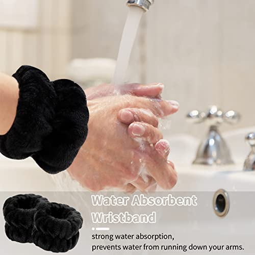WHAVEL 6-Piece Spa Headband & Wristbands Set for Skincare