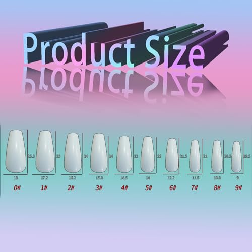 24Pcs Rainbow Gradient Coffin Nails - Sparkly Macaron Design