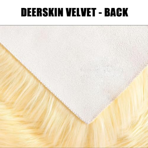 Faux Fur Sheepskin Square Chair Cover - Soft Anti-Slip Seat Pad (1.3 x 1.3Ft)