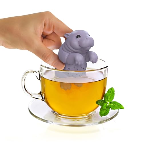 Sip'opotamus Baby Hippo Tea Infuser - BPA-Free Silicone, Dishwasher Safe