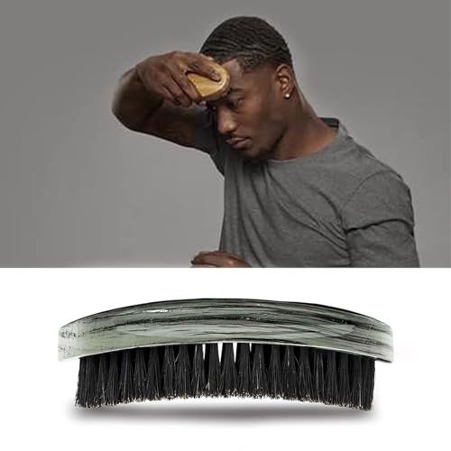 Terrilee Palm Wave Brush - Curved Medium Boar Bristle 360 Wave Brush