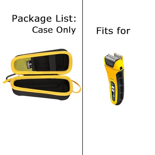 Tourmate Travel Case for Waterproof Rechargeable Shaver - Black & Yellow