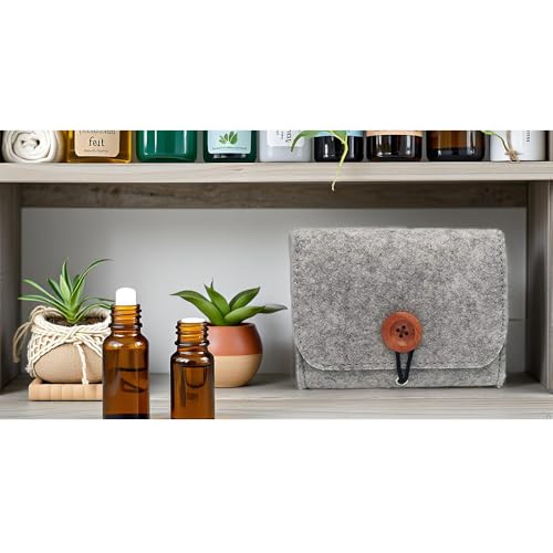 AUONY Essential Oil Carrying Case Bag, 6 Bottles Oils Travel