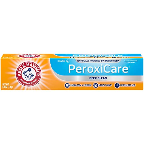 ARM & HAMMER PeroxiCare Clean Mint Toothpaste, Fluoride 6 oz x6