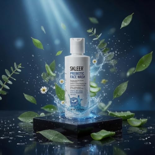 SKLEER Prebiotic Face Wash - Natural Fermented Cleanser for Acne & Pores