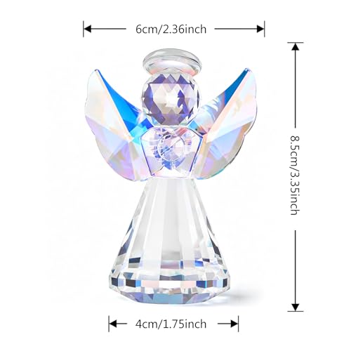 Crystal Guardian Angel Figurine - K9 Glass Home Decor Gift