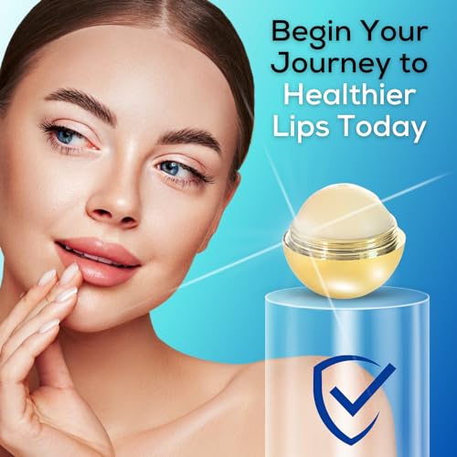 SoftBeso Gold-Vanilla Lip Balm Ball 1 Count Vegan & Hydrating Moisturizer