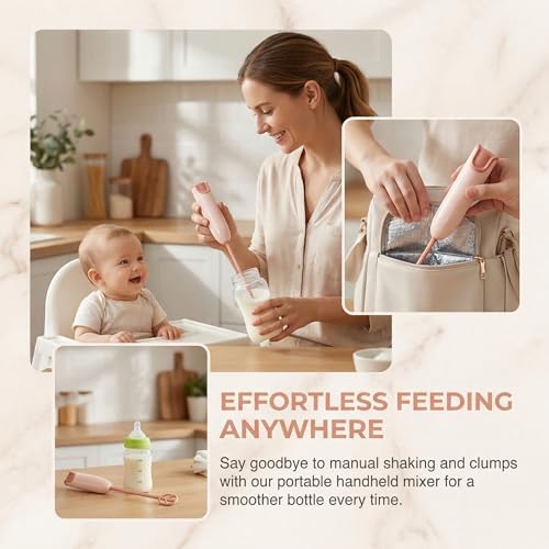 Toyvian Handheld Electric Baby Formula Mixer with 2 Stirrers