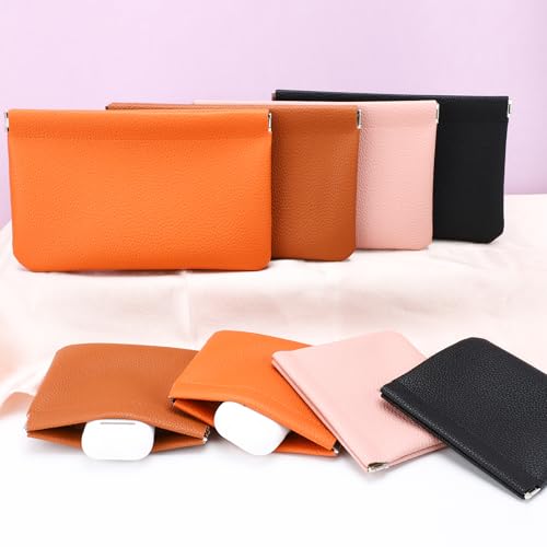 Tiltol Brown Small Makeup Bag Set - 2 PCS Portable Cosmetic Pouches