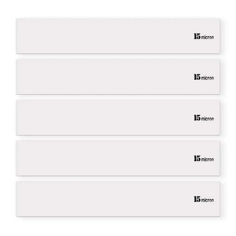 Jende 15 Micron 1x6 Diamond Lapping Film with Mounting Blank-fit Edge Pro, Hapstone, and TSProf blanks
