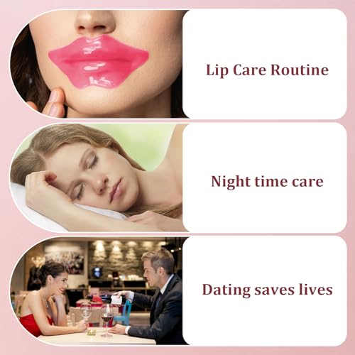 RAINFLOW 30PCS Hydrating Lip Mask Patches for Dry Lips