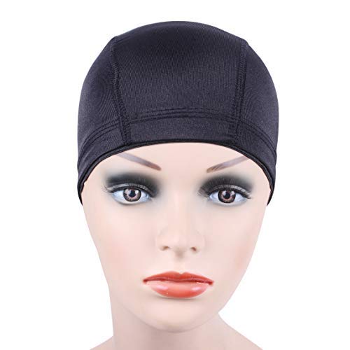 YANTAISIYU Dome Cap Wig Caps – 2 Pack Stretchy Nylon Size M
