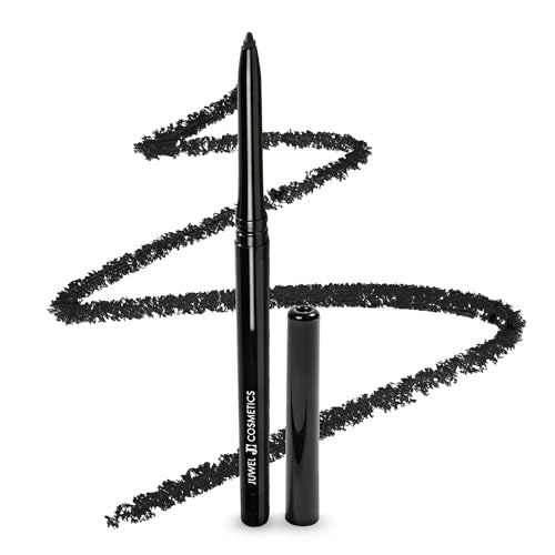 Juwel Cosmetics Black Magic Automatic Eyeliner - Smudge Proof & Waterproof, Vegan Formula with Castor Oil & Aloe Vera