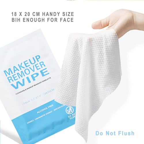 50 Pack Gisdo Individually Wrapped Makeup Remover Wipes Bulk