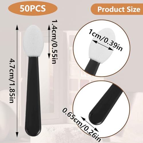 Giantree 50 Pcs Disposable Eyeshadow Applicators – Double-Sided Makeup Sponges