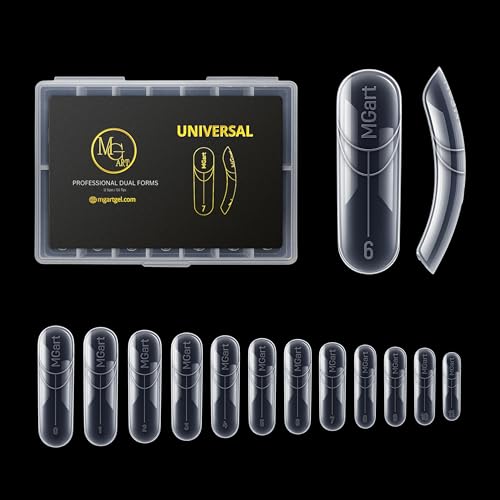 MGART Dual Nail Forms for Nail Extension - 120 Sizes of Poly Gel Molds