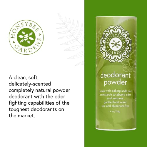 Honeybee Gardens Natural Deodorant Powder for Women – Talc & Aluminum Free