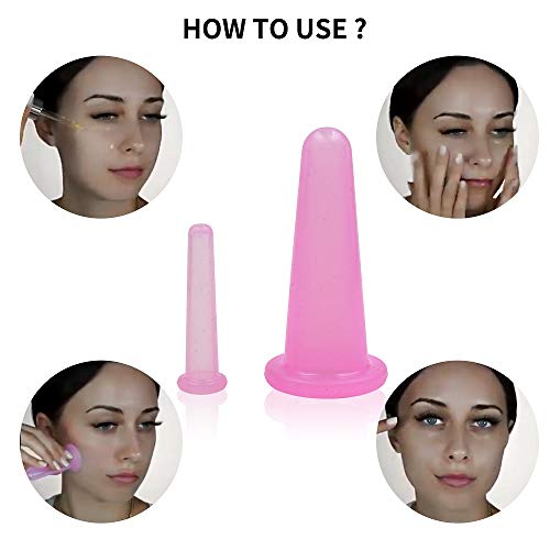 KRISMYA 4-Piece Facial Cupping Set - Natural Silicone Massage Cups